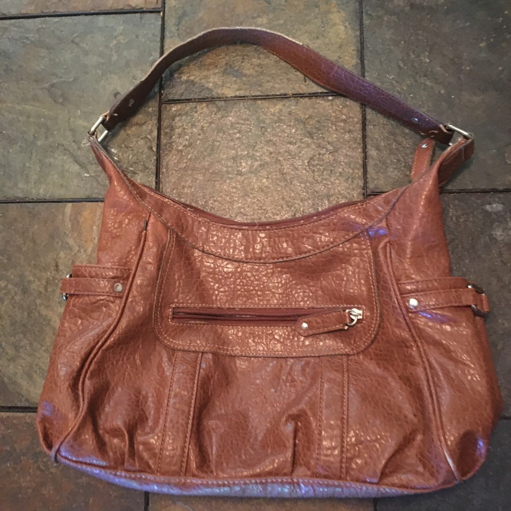 Emilie m. Brown leather shoulder bag